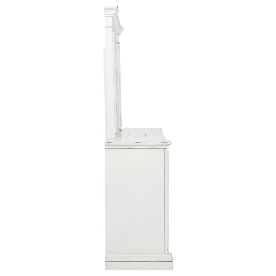 McKinney 6-drawer Bedroom Dresser with Mirror Vintage White view 9