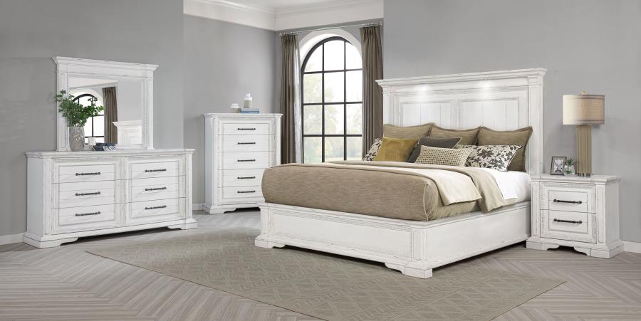 McKinney 6-drawer Bedroom Dresser Cabinet Vintage White view 15