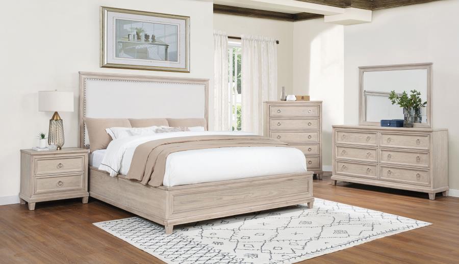 Pembroke 66-inch Queen Panel Bed Washed Oak view 11