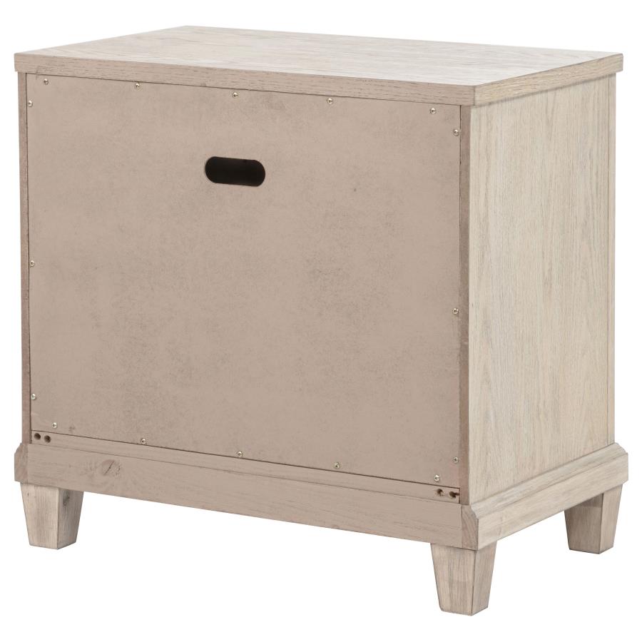 Pembroke 2-drawer Nightstand Bedside Table Washed Oak view 8