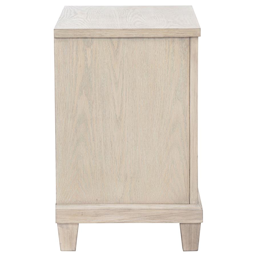 Pembroke 2-drawer Nightstand Bedside Table Washed Oak view 9