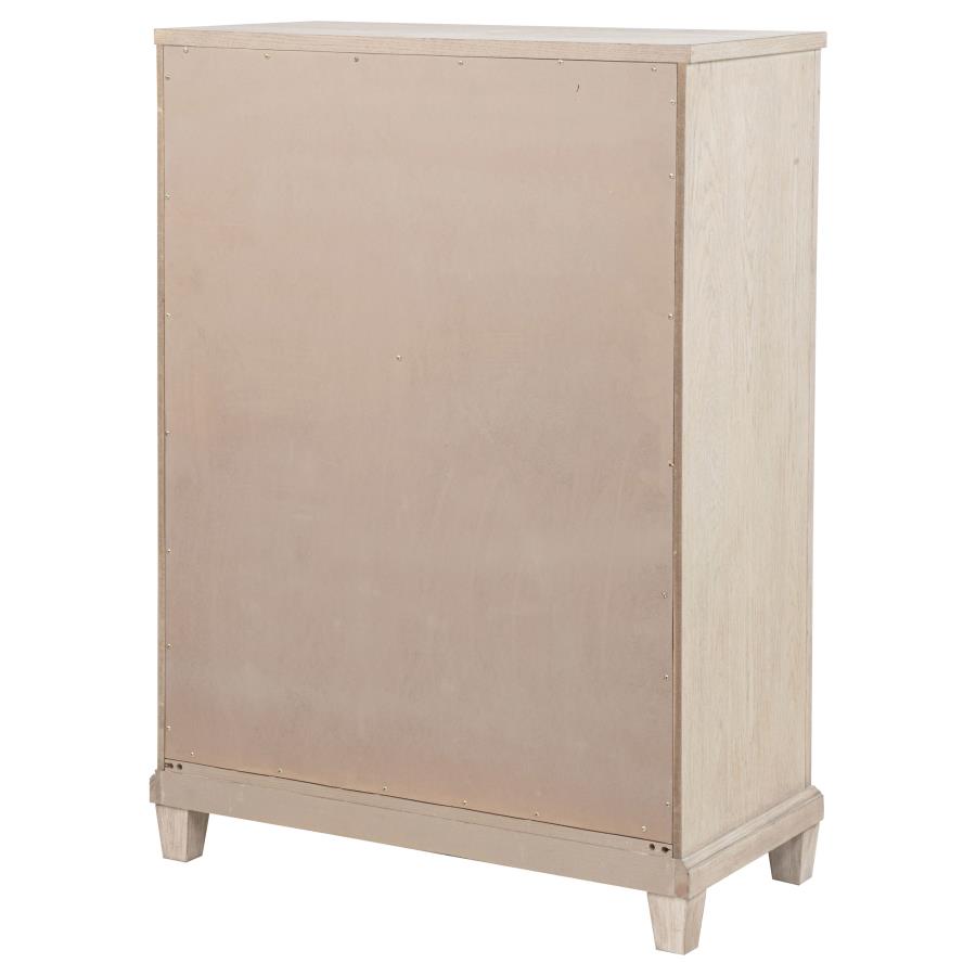 Pembroke 5-drawer Chest of Drawers Washed Oak view 8