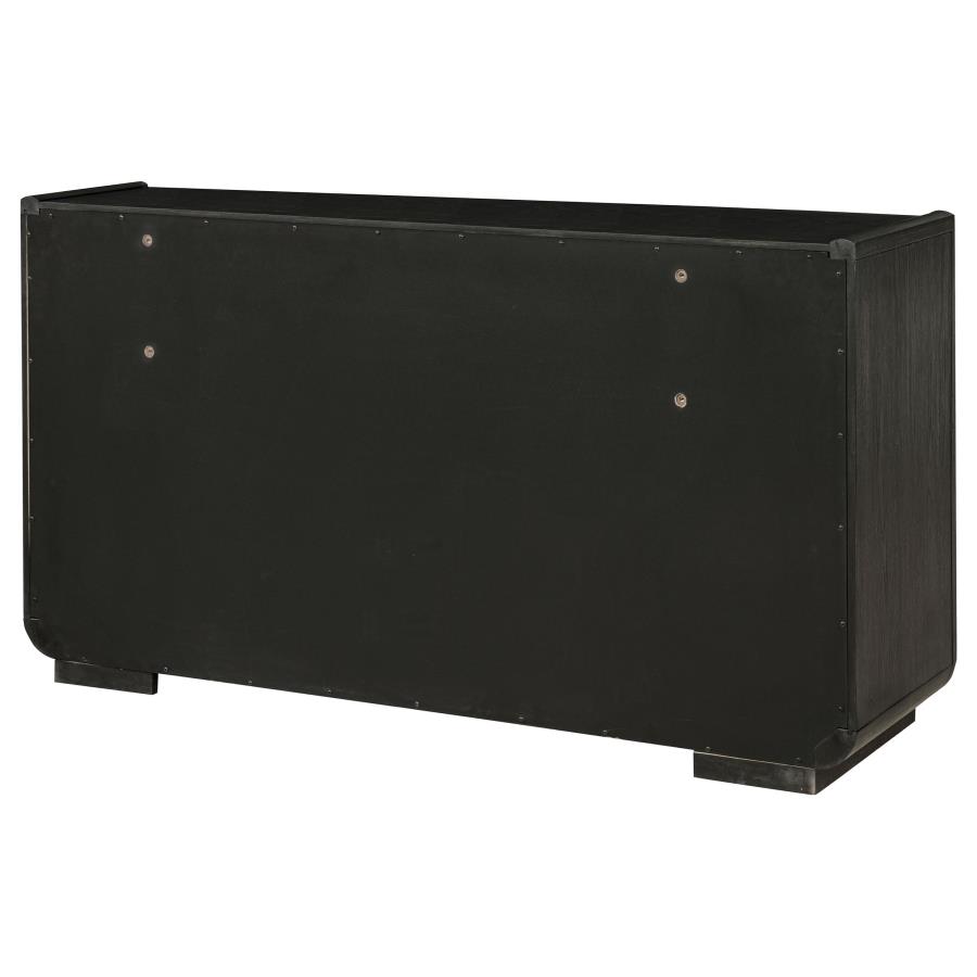 Leandro 8-drawer Bedroom Dresser Cabinet Burnished Black view 8