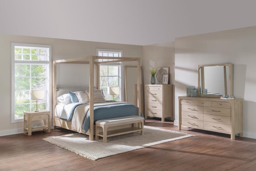 Solano 85-inch Queen Canopy Bed Weathered Mango view 14