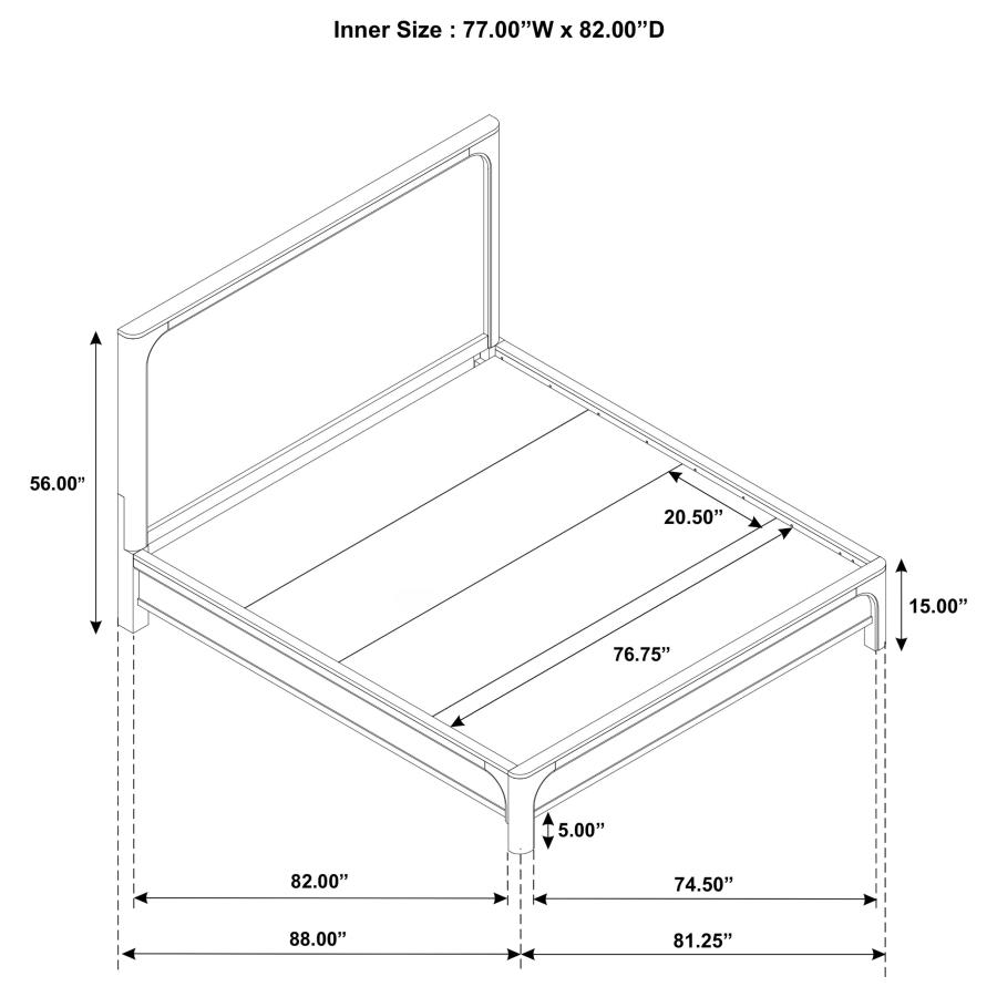 Solano 56-inch Eastern King Panel Bed Weathered Mango view 12