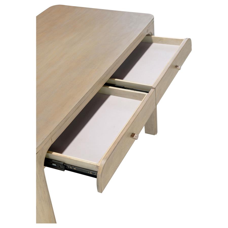 Solano 2-drawer Makeup Table Vanity Desk Weathered Mango view 10