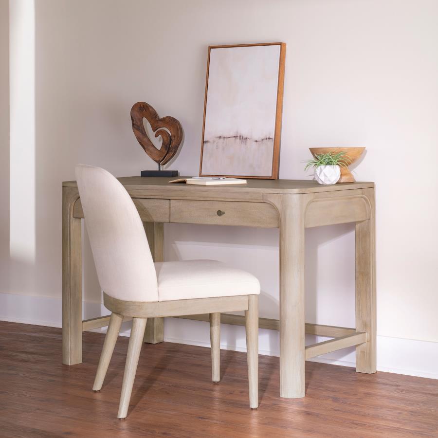 Solano 2-drawer Makeup Table Vanity Desk Weathered Mango view 13