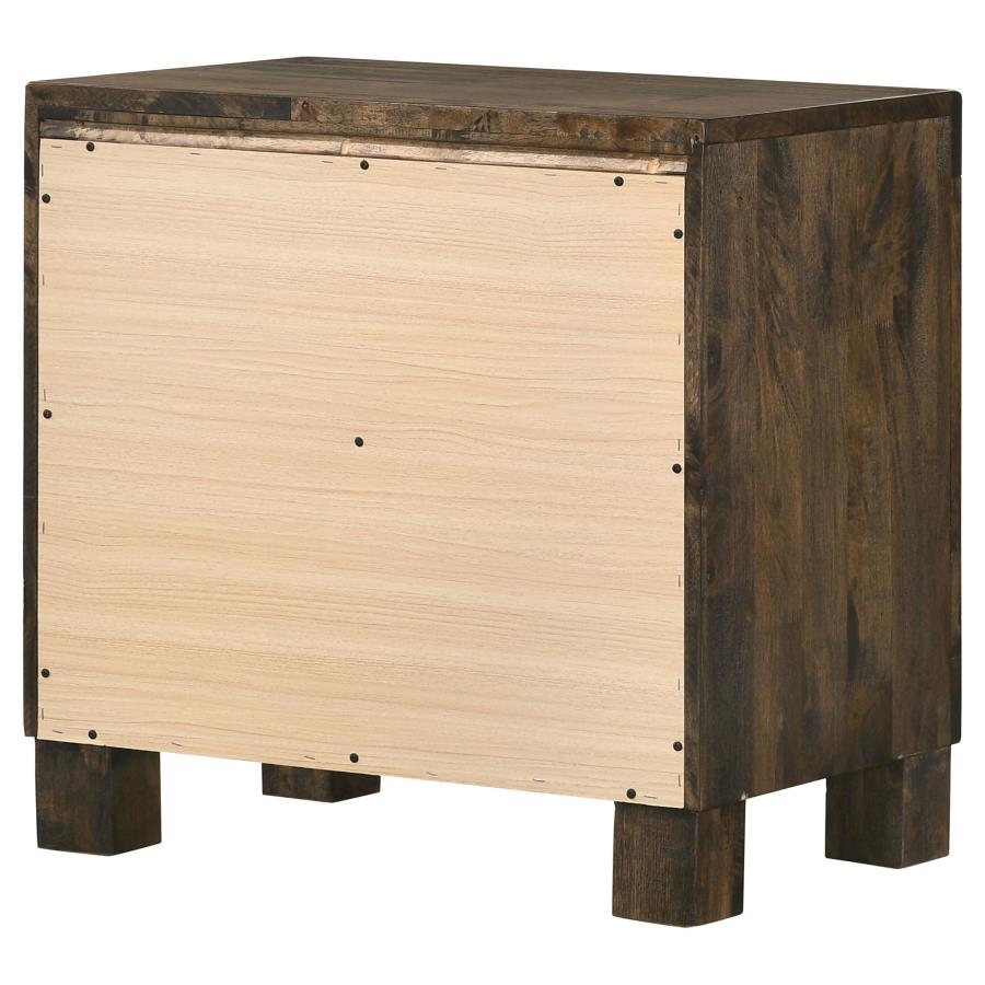 Woodmont 2-drawer Nightstand Rustic Golden Brown view 8