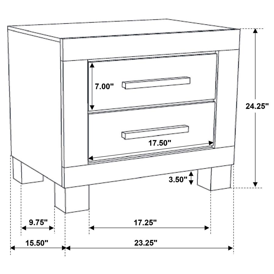 Woodmont 2-drawer Nightstand Rustic Golden Brown view 11