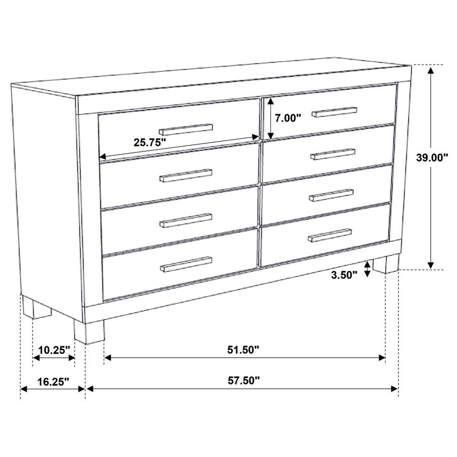 Woodmont 8-drawer Dresser Rustic Golden Brown view 11