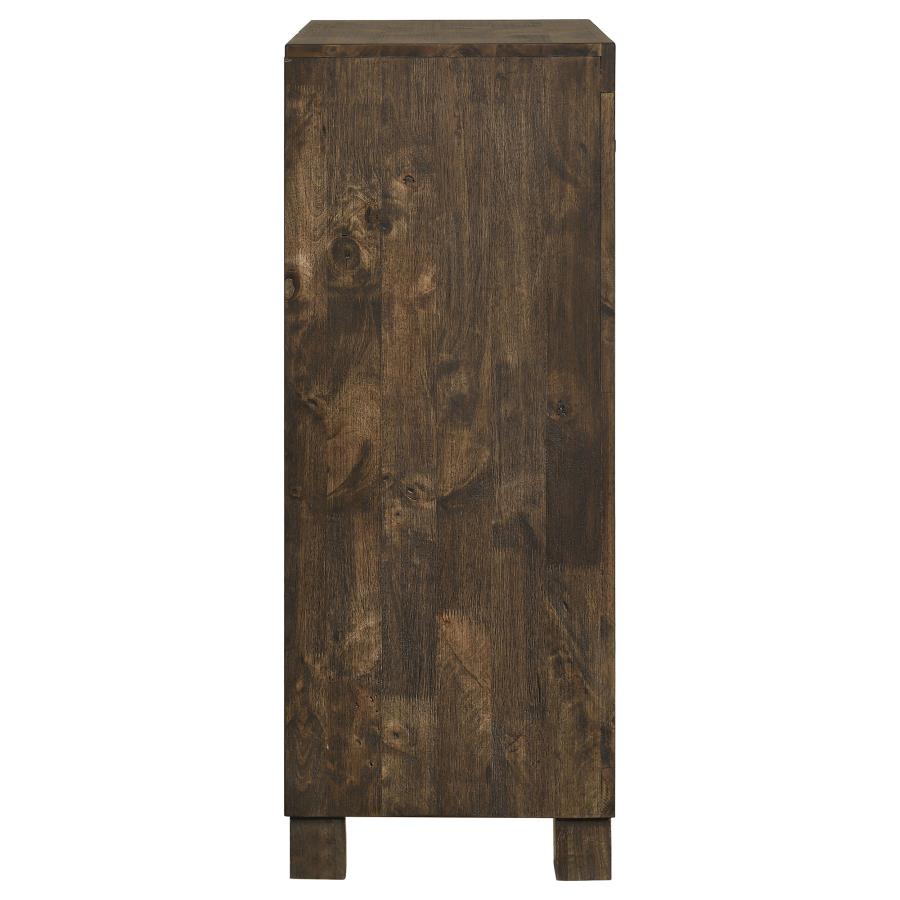 Woodmont 5-drawer Bedroom Chest Rustic Golden Brown view 9