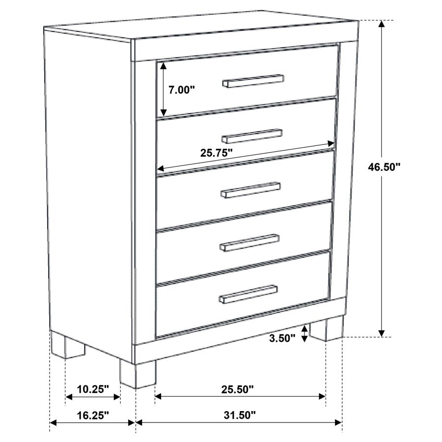 Woodmont 5-drawer Bedroom Chest Rustic Golden Brown view 11