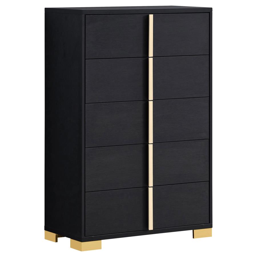 Marceline 5-piece Twin Bedroom Set Black view 11