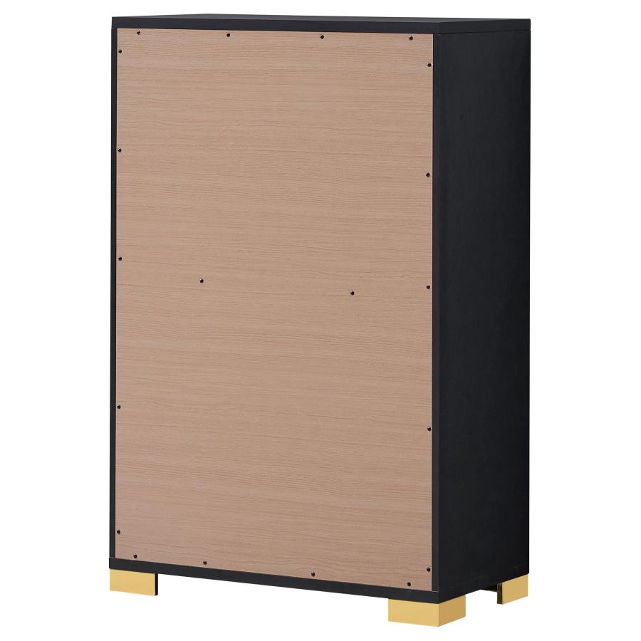 Marceline 5-drawer Bedroom Chest Black view 8