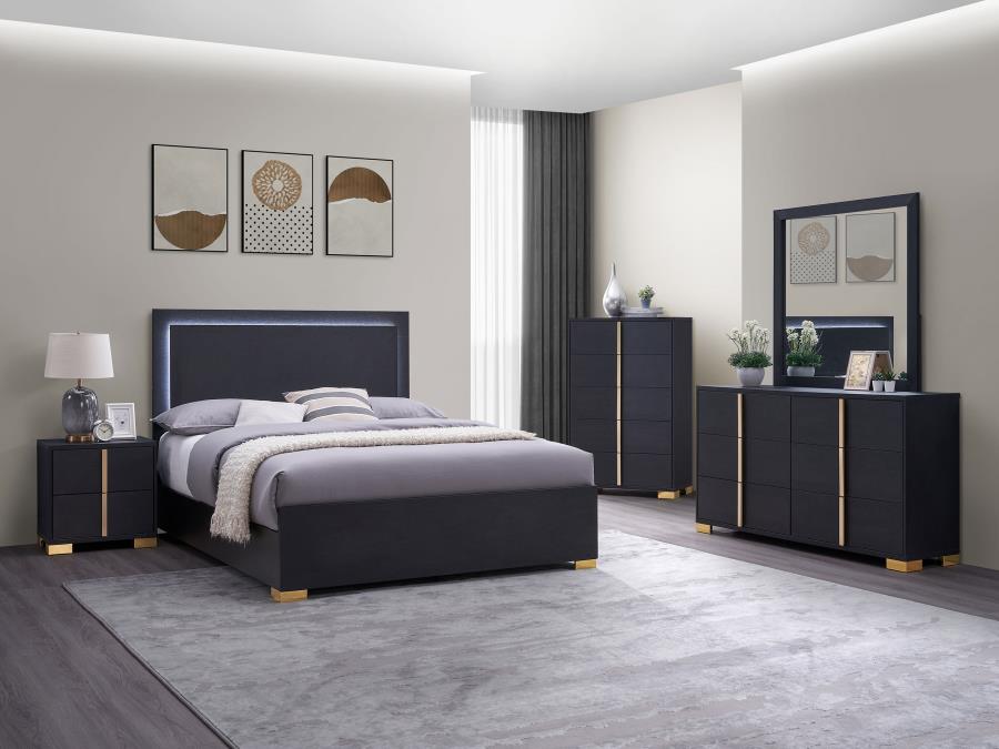 Marceline 5-drawer Bedroom Chest Black view 13