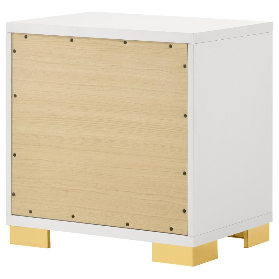 Marceline 2-drawer Nightstand White view 8