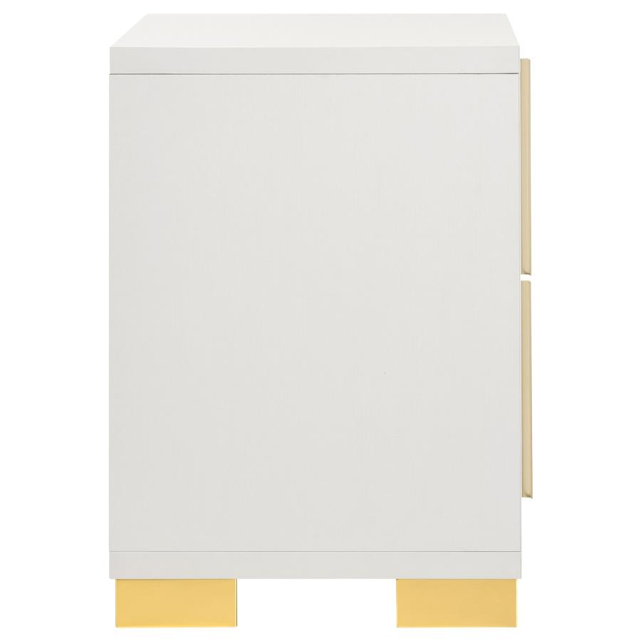 Marceline 2-drawer Nightstand White view 9