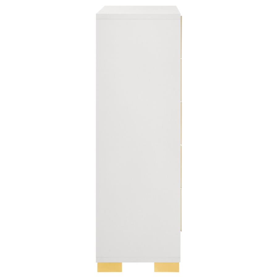 Marceline 5-drawer Bedroom Chest White view 9