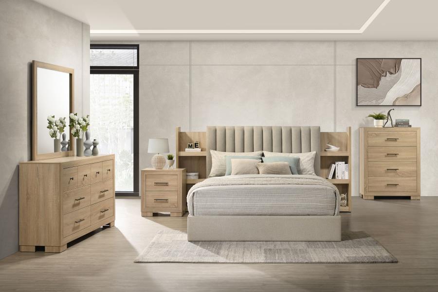 Arielle 6-drawer Bedroom Dresser Cabinet Light Oak view 12