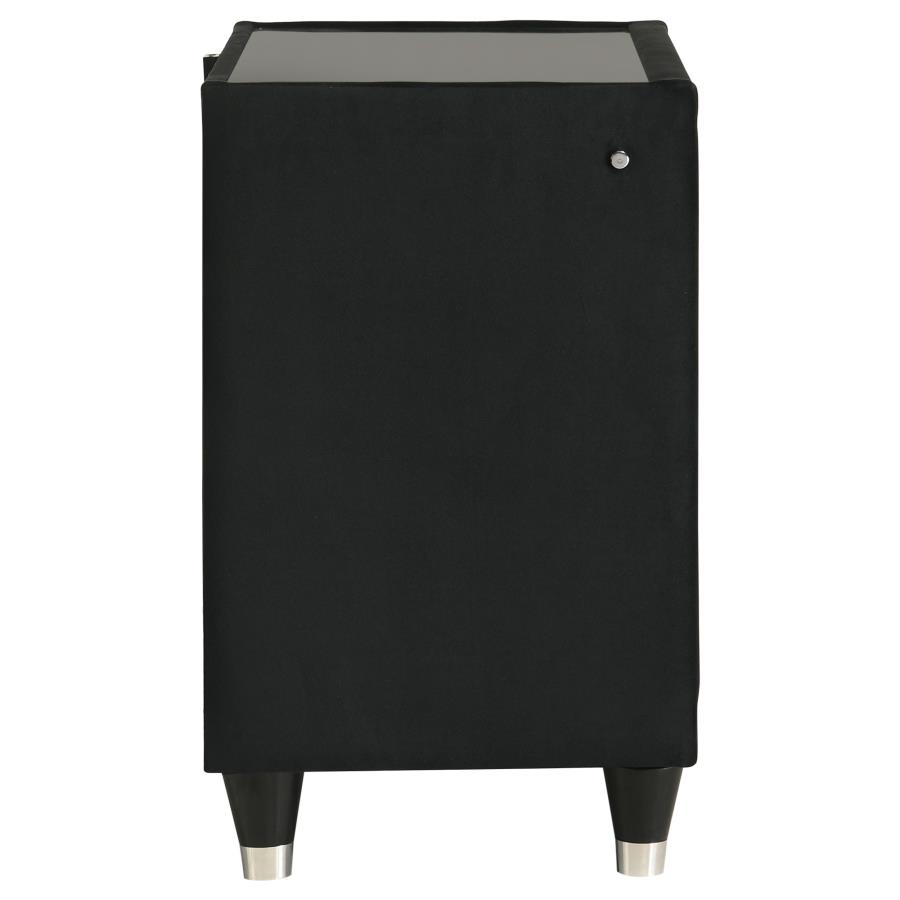 Lorient 2-drawer LED Nightstand with USB Black view 9