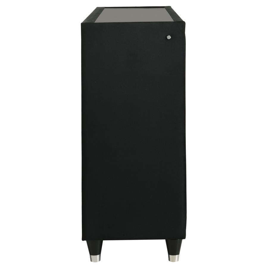 Lorient 8-drawer LED Bedroom Dresser Cabinet Black view 9