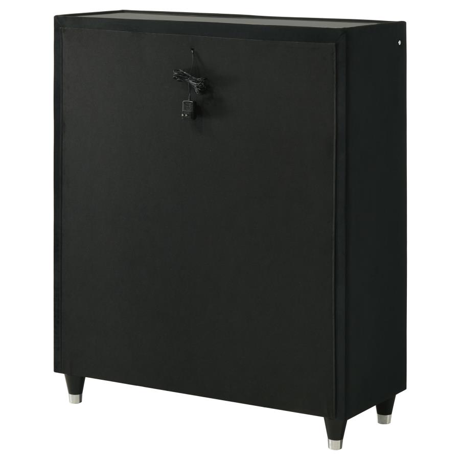 Lorient 5-drawer LED Chest of Drawers Black view 8