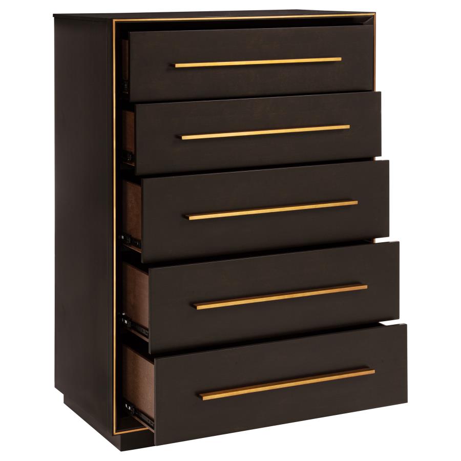 Durango 5-drawer Bedroom Chest Smoked Peppercorn view 12