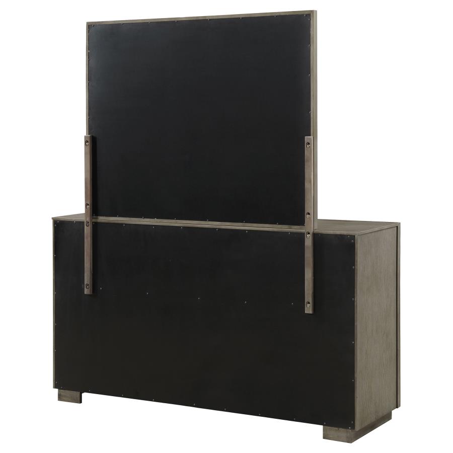 Durango 8-drawer Dresser and Mirror Taupe Oak view 8