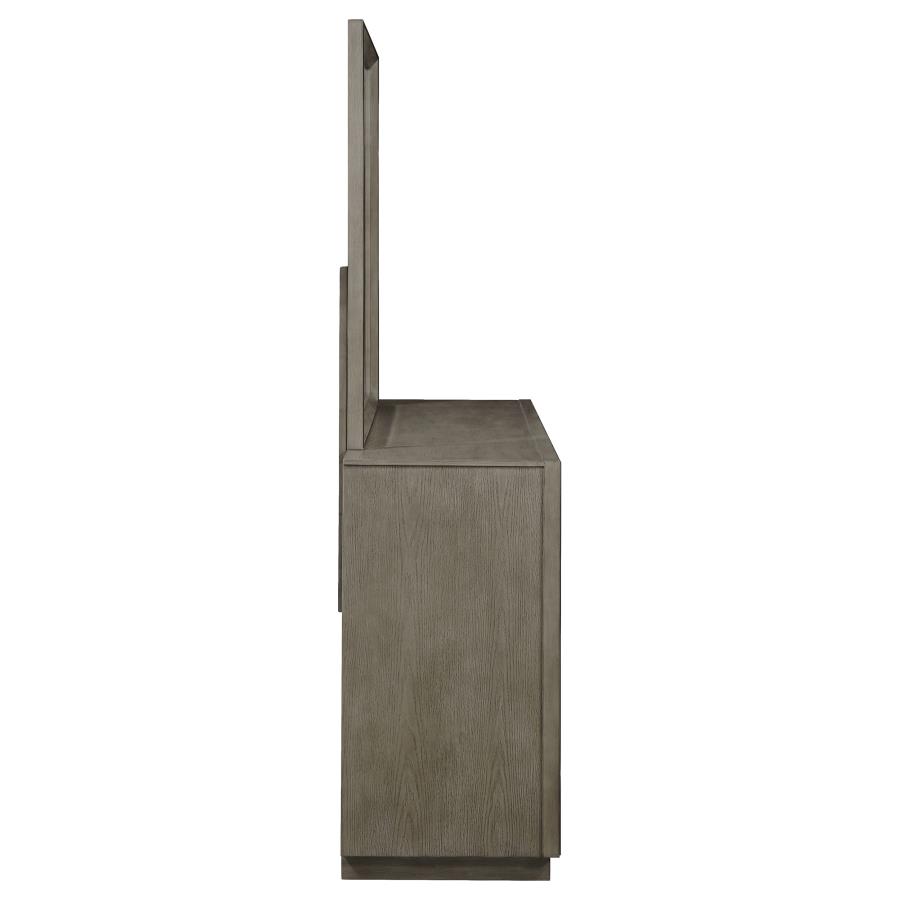 Durango 8-drawer Dresser and Mirror Taupe Oak view 9