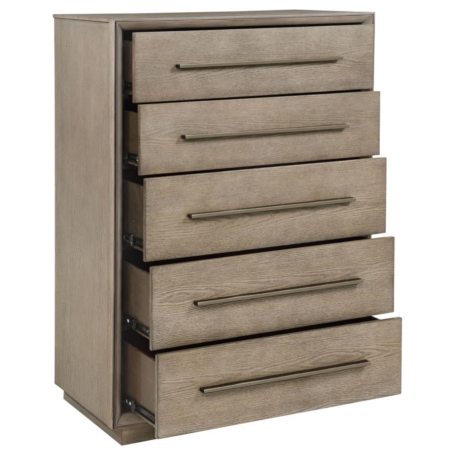 Durango 5-drawer Bedroom Chest Taupe Oak view 11