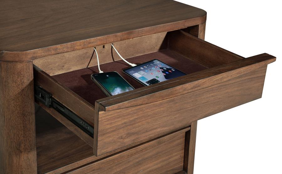 Maderia 2-drawer Nightstand Bedside Table Walnut view 10