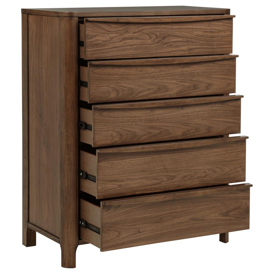 Maderia 5-drawer Chest of Drawers Walnut view 10
