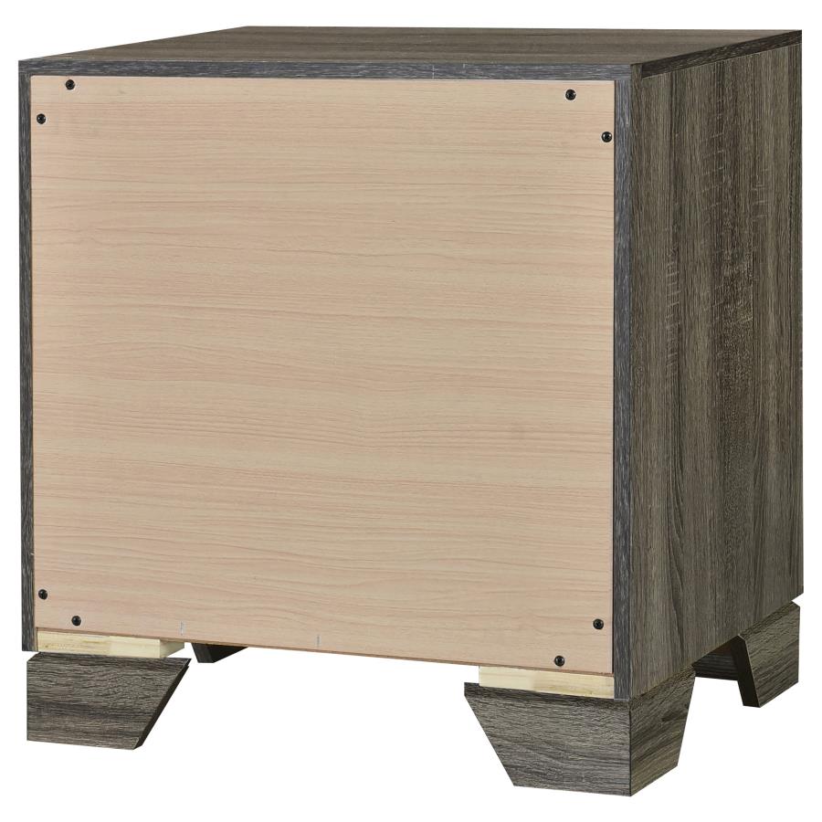 Wright 2-drawer Nightstand Bedside Table Brown Oak view 8