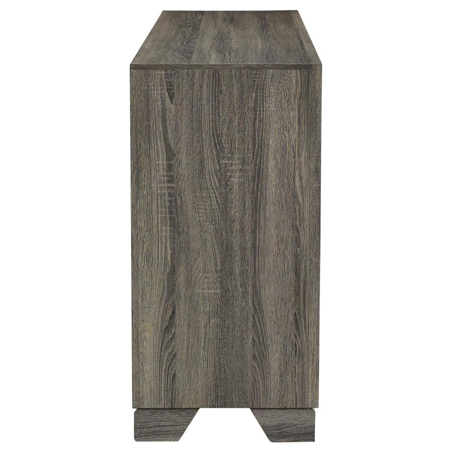 Wright 6-drawer Dresser Cabinet Brown Oak view 9