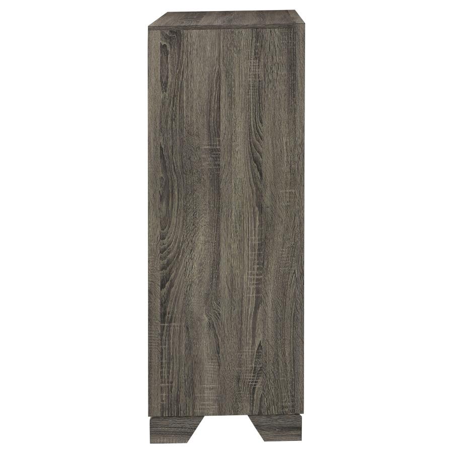 Wright 4-drawer Chest of Drawers Brown Oak view 9