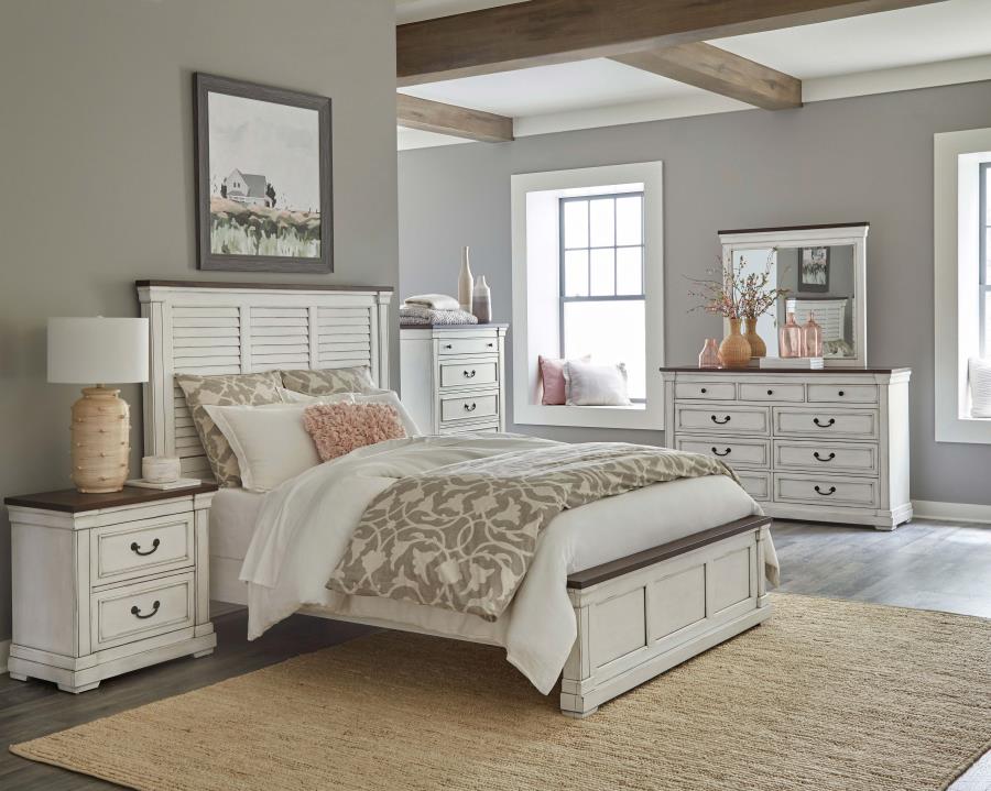 Hillcrest 2-drawer Nightstand Distressed White view 8
