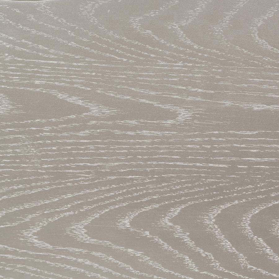 Evangeline Wood Queen LED Panel Bed Silver Oak view 8