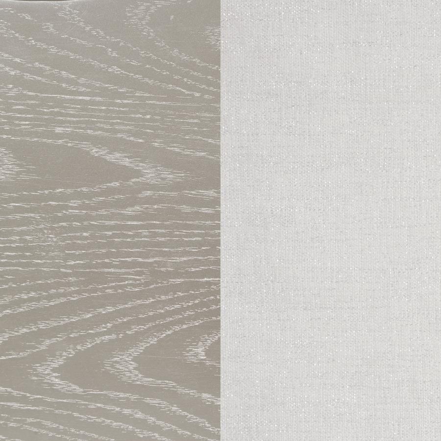 Evangeline Wood Queen LED Panel Bed Silver Oak view 9