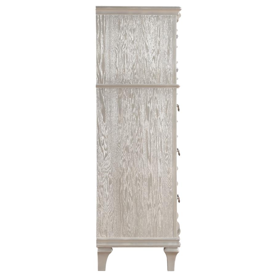 Evangeline 6-drawer Bedroom Chest Silver Oak view 9