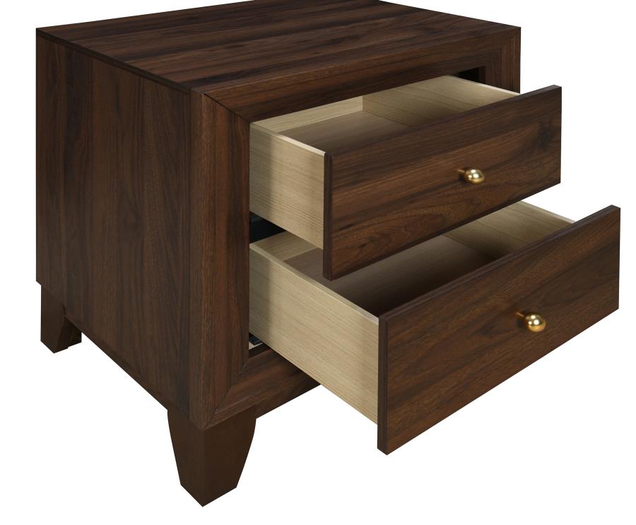 Welsley 2-drawer Nightstand Bedside Table Walnut view 10