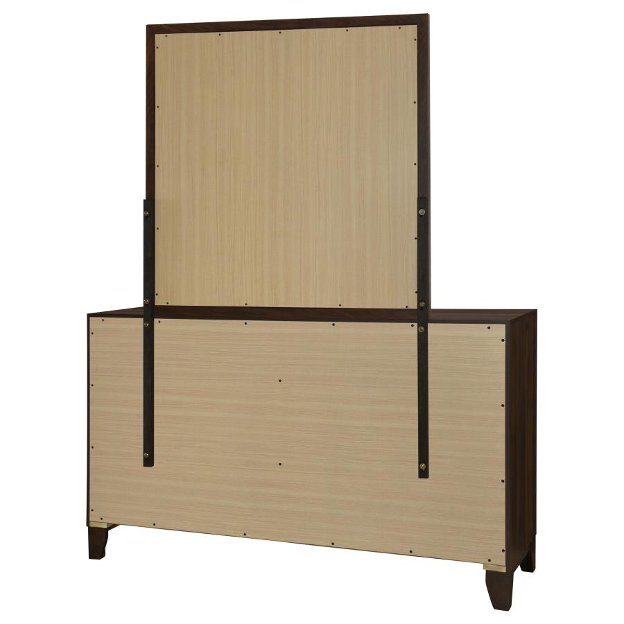 Welsley 6-drawer Dresser and Mirror Walnut view 8
