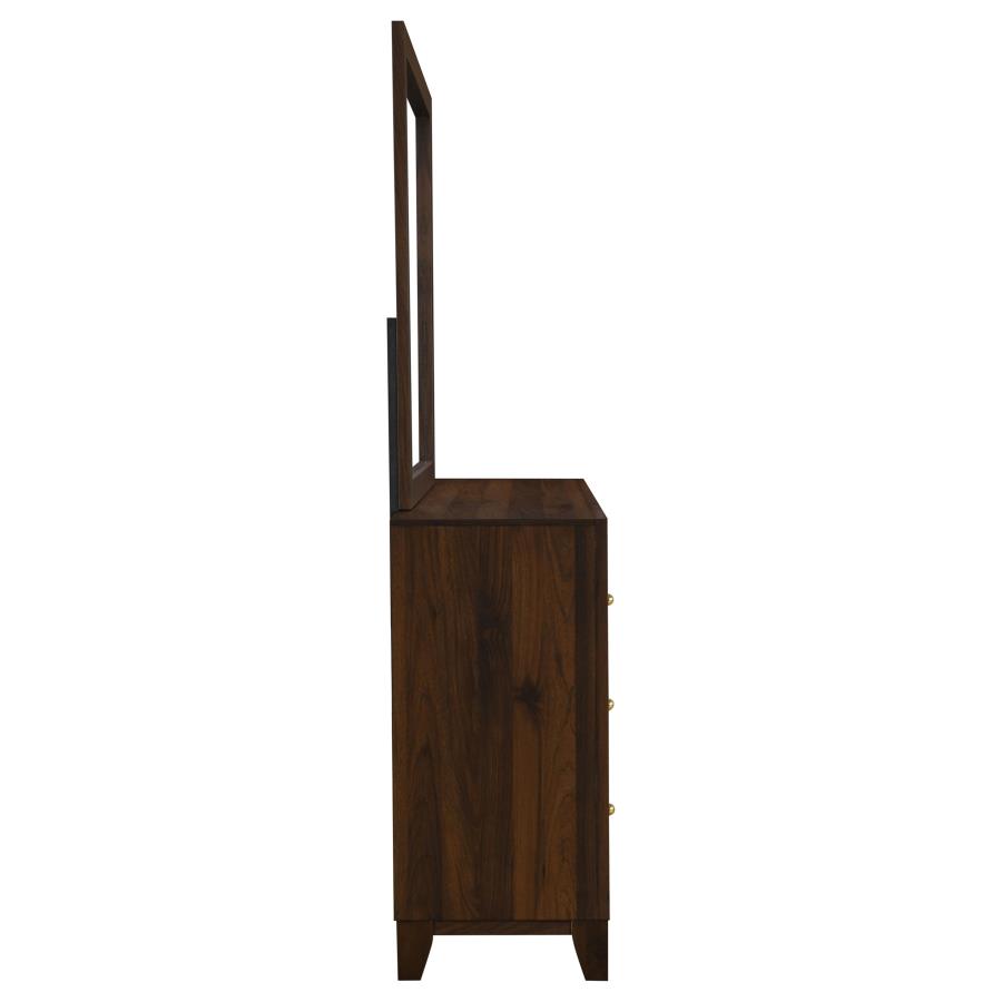 Welsley 6-drawer Dresser and Mirror Walnut view 9