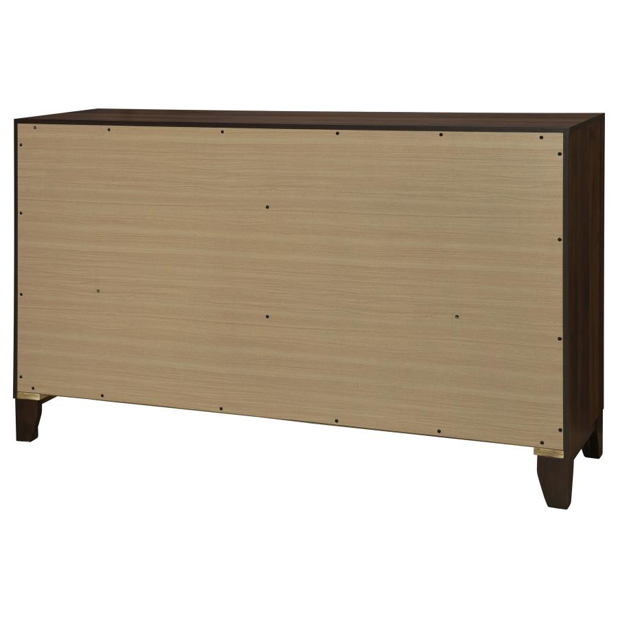 Welsley 6-drawer Dresser Cabinet Walnut view 8