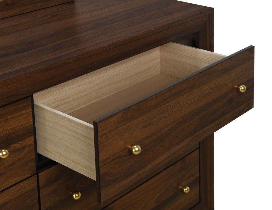 Welsley 6-drawer Dresser Cabinet Walnut view 10