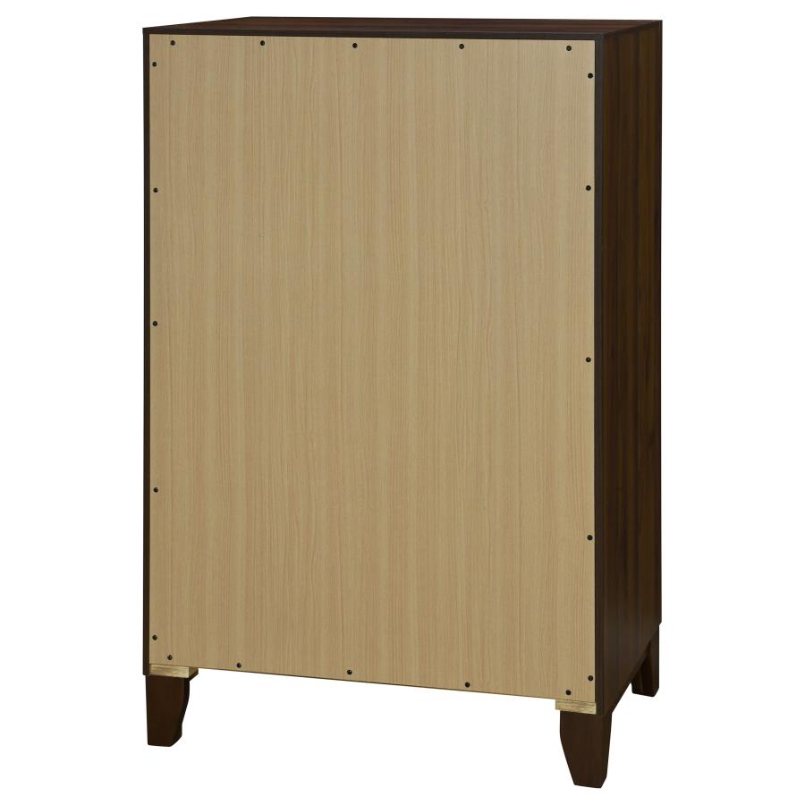 Welsley 4-drawer Chest of Drawers Walnut view 8
