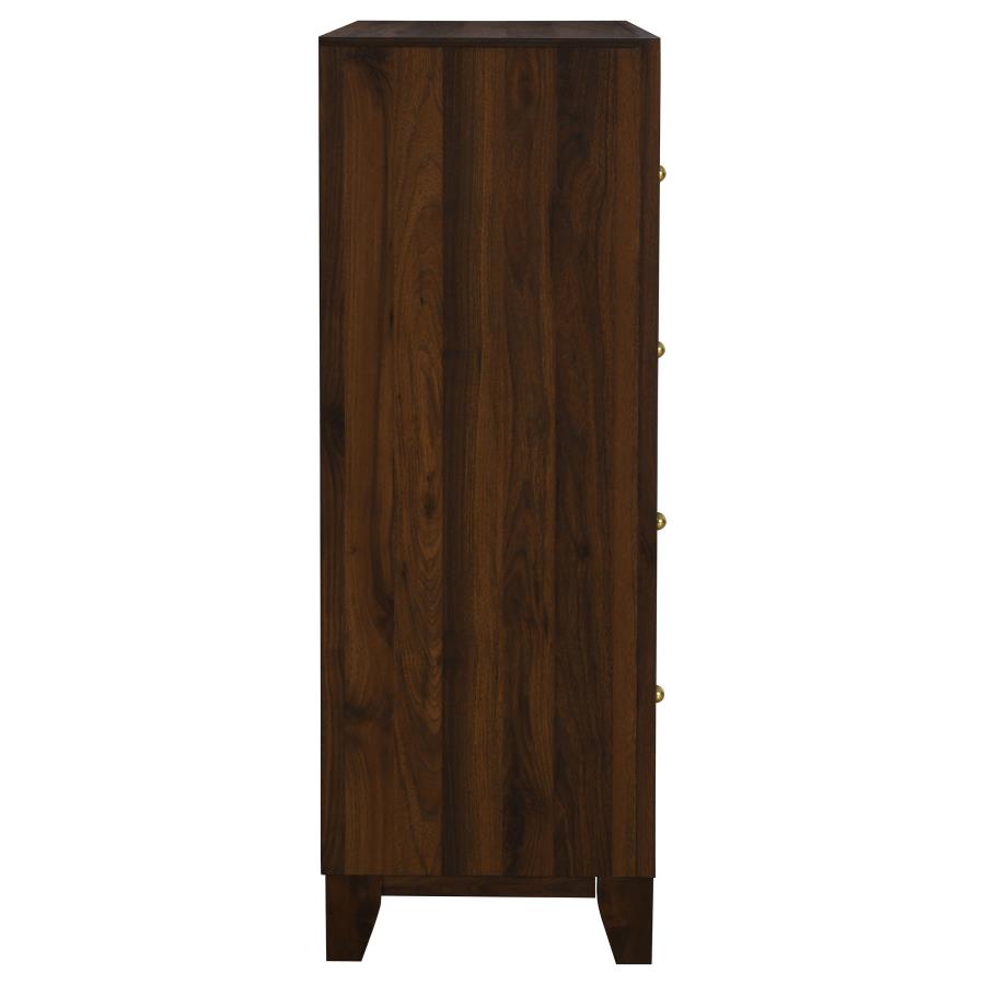 Welsley 4-drawer Chest of Drawers Walnut view 9
