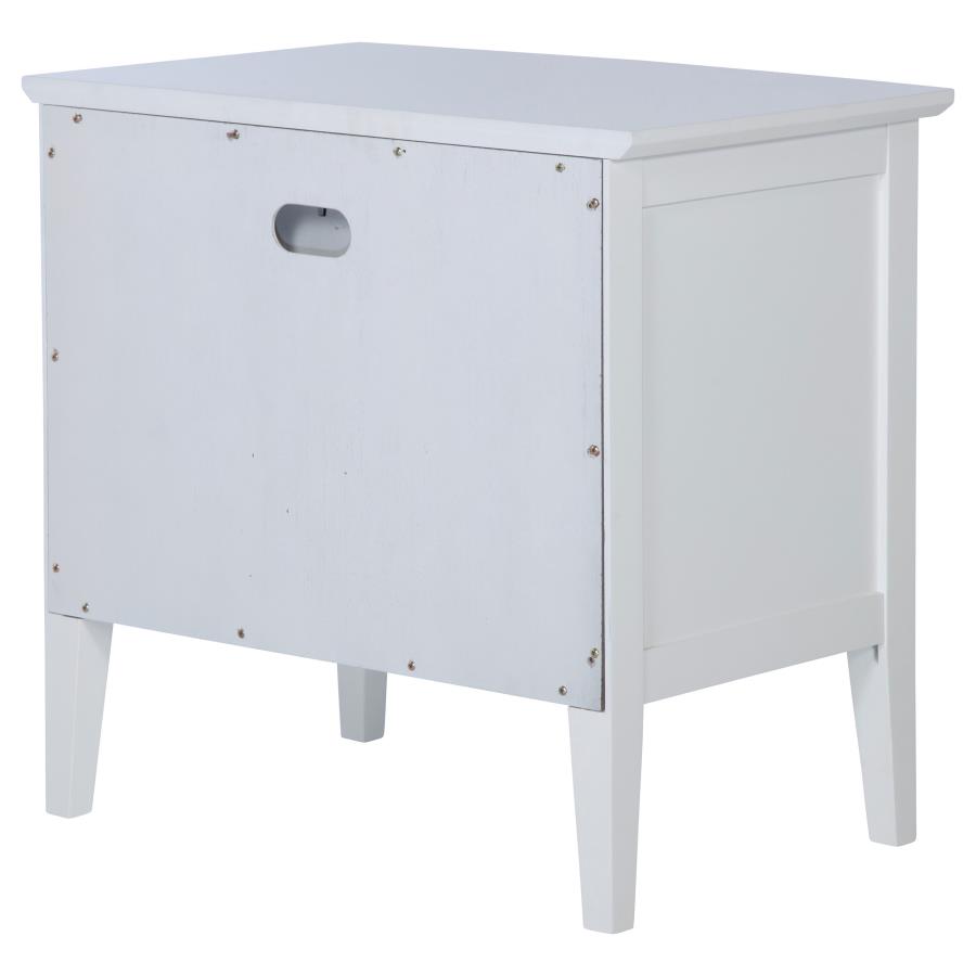 Bexhill 1-drawer Nightstand Bedside Table White view 8