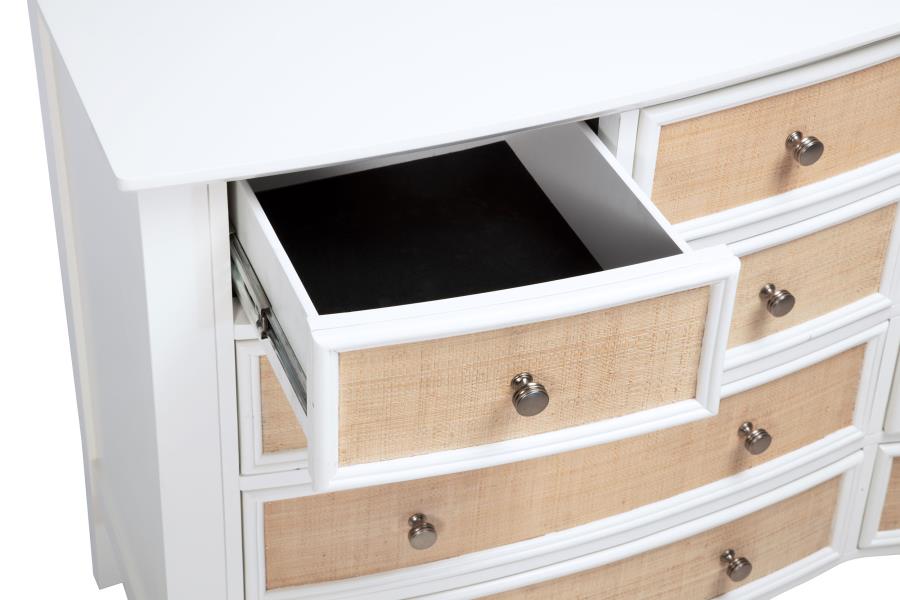 Bexhill 10-drawer Dresser Cabinet White view 10