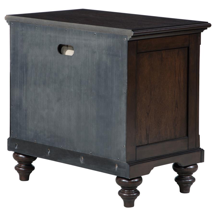 Andover 1-drawer Nightstand Bedside Table Dark Oak view 8