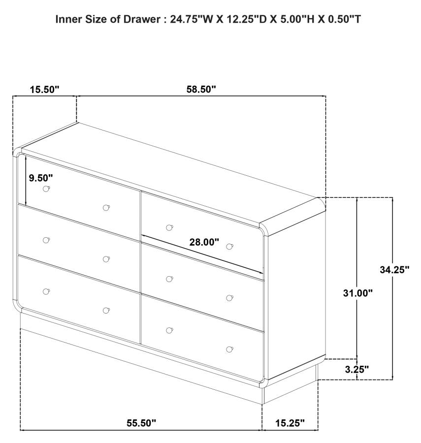 Cavelle 5-piece Twin Bedroom Set Black view 18